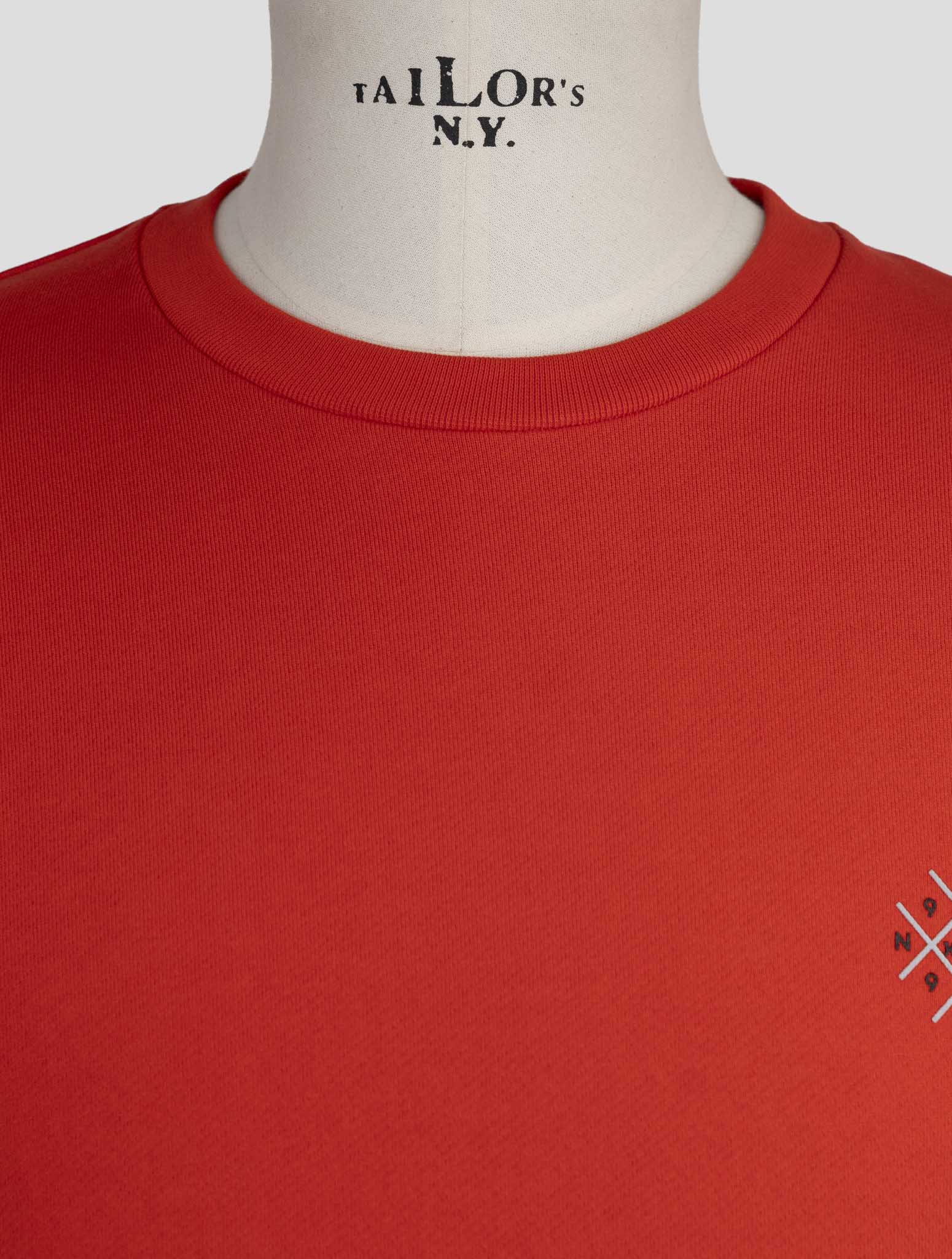 Kiton Knt Red Cotton Sweater Crewneck