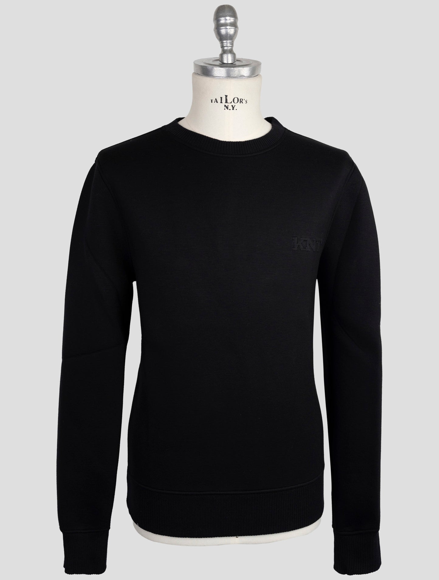 Kiton Knt Black Viscose Ea Sweater Crewneck