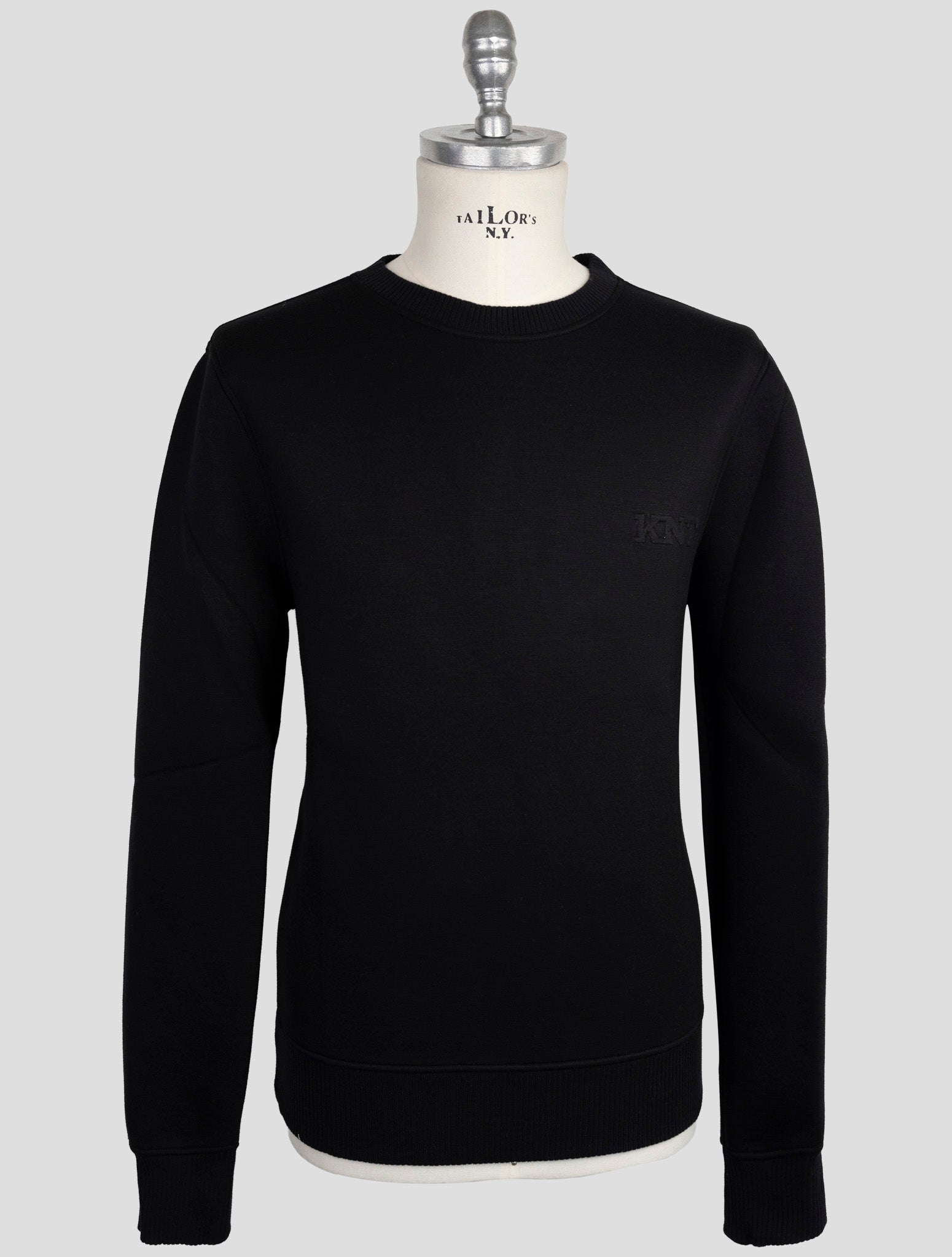 Kiton Knt Black Viscose Ea Sweater Crewneck