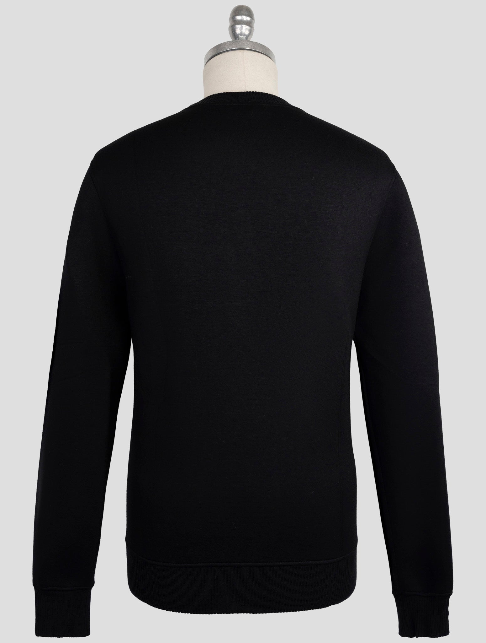 Kiton Knt Black Viscose Ea Sweater Crewneck
