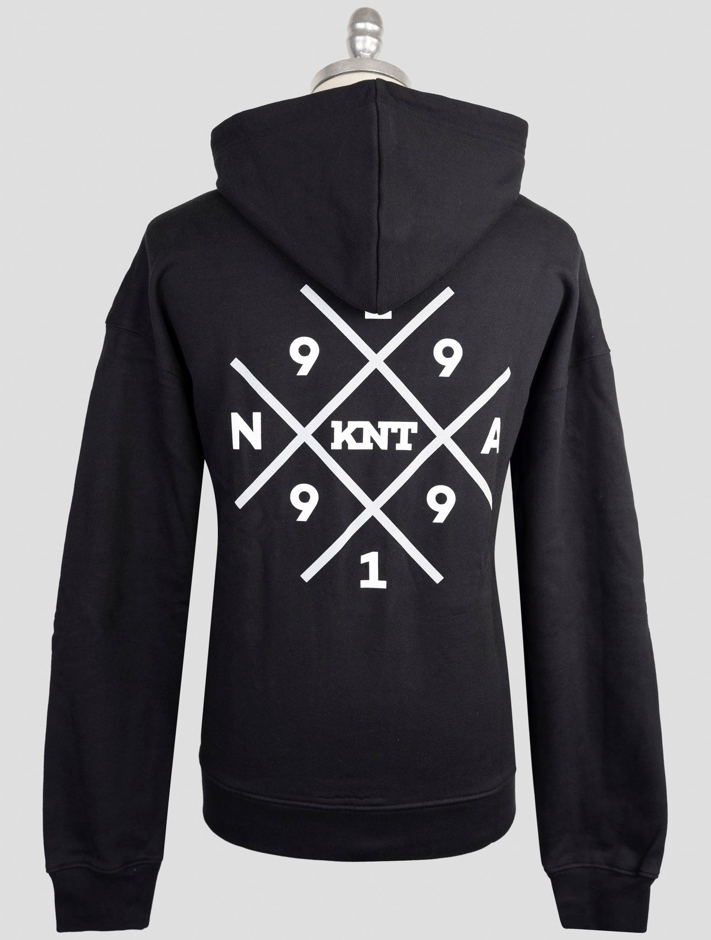 Kiton Knt Black Cotton Sweater Hoodie