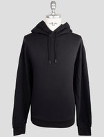 Kiton Knt Black Cotton Sweater Hoodie