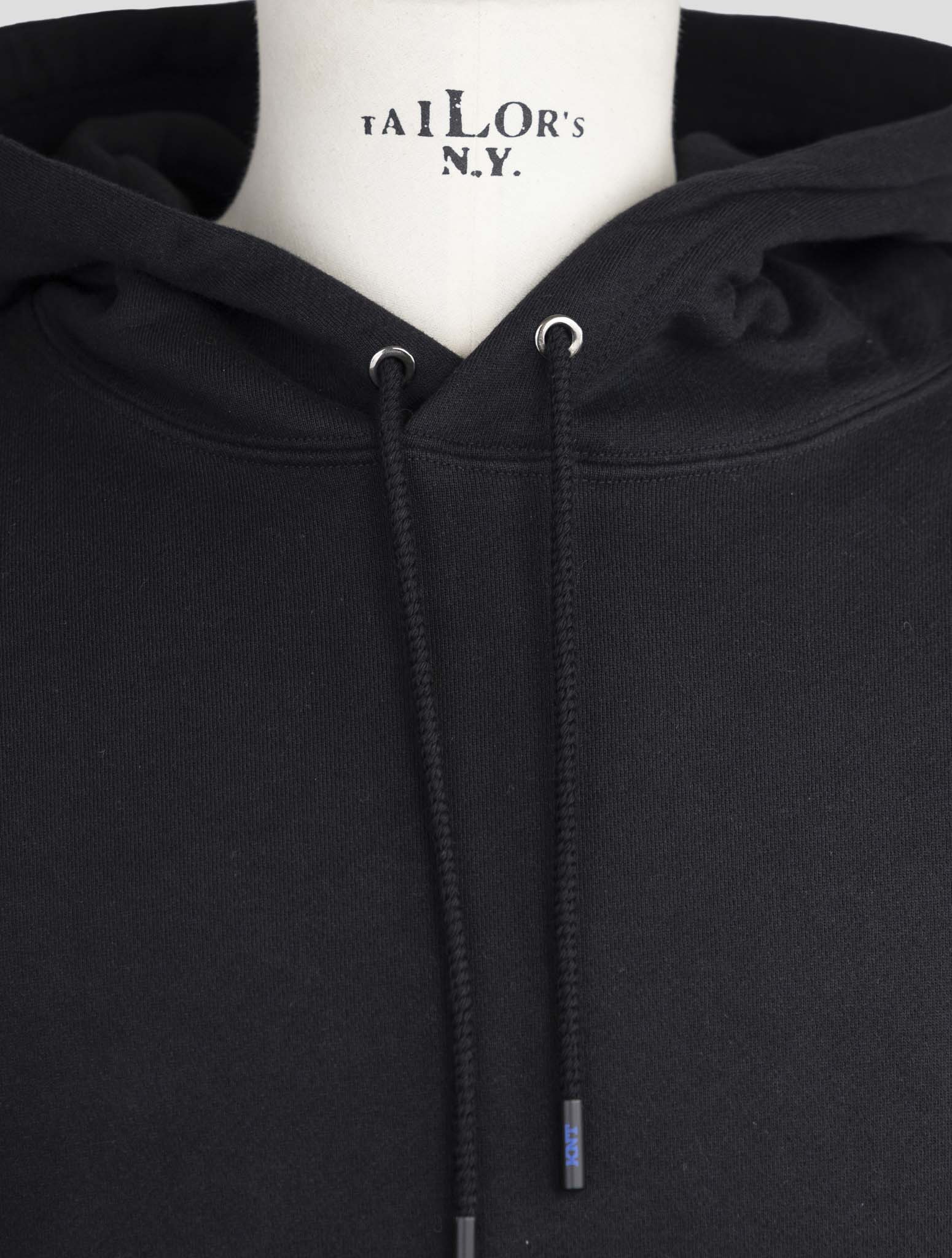 Kiton Knt Black Cotton Sweater Hoodie