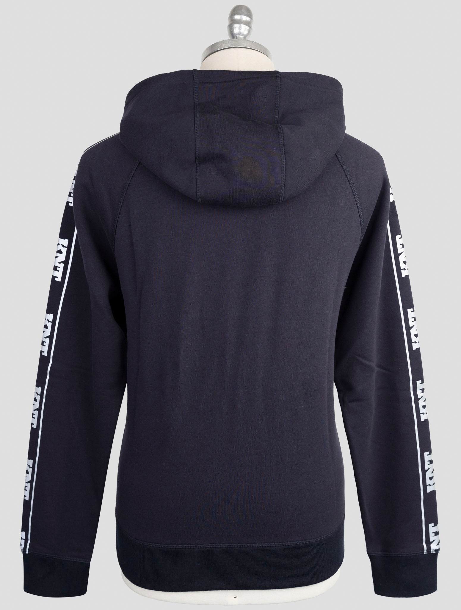 Kiton Knt Blue Cotton Sweater Hoodie