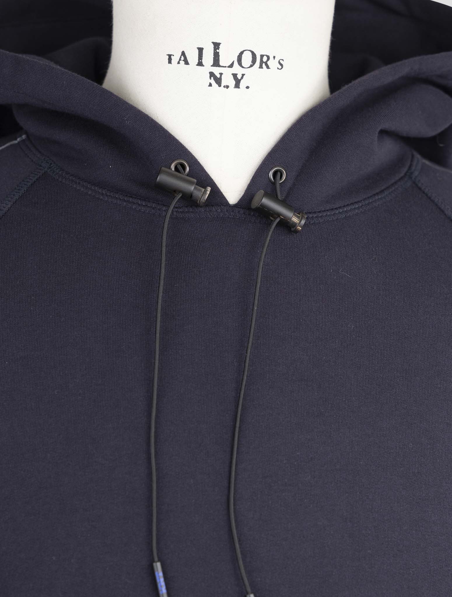 Kiton Knt Blue Cotton Sweater Hoodie