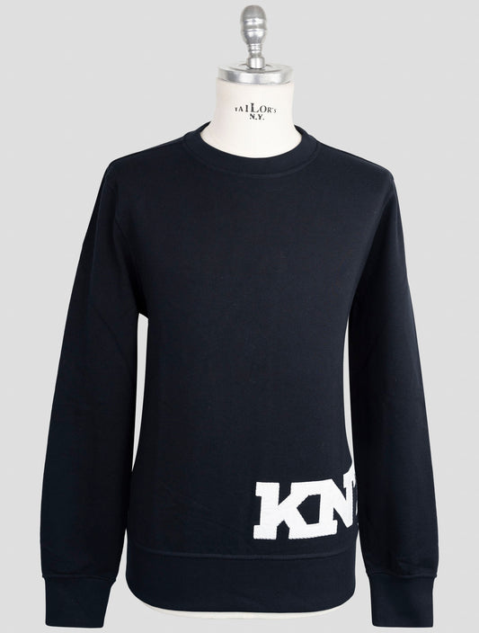Kiton Knt Blue Cotton Sweater Crewneck