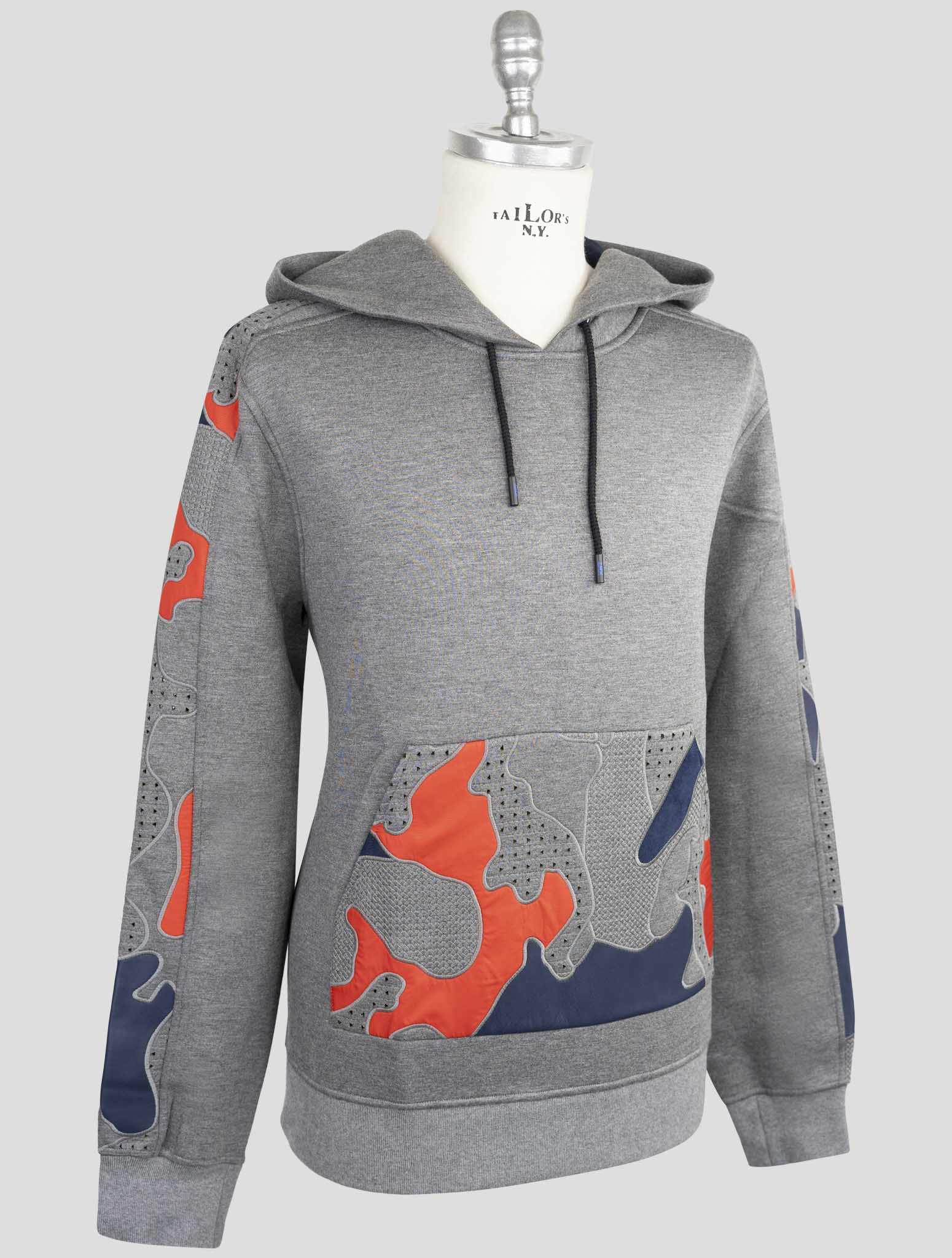 Kiton Knt Gray Viscose Ea Sweater Hoodie