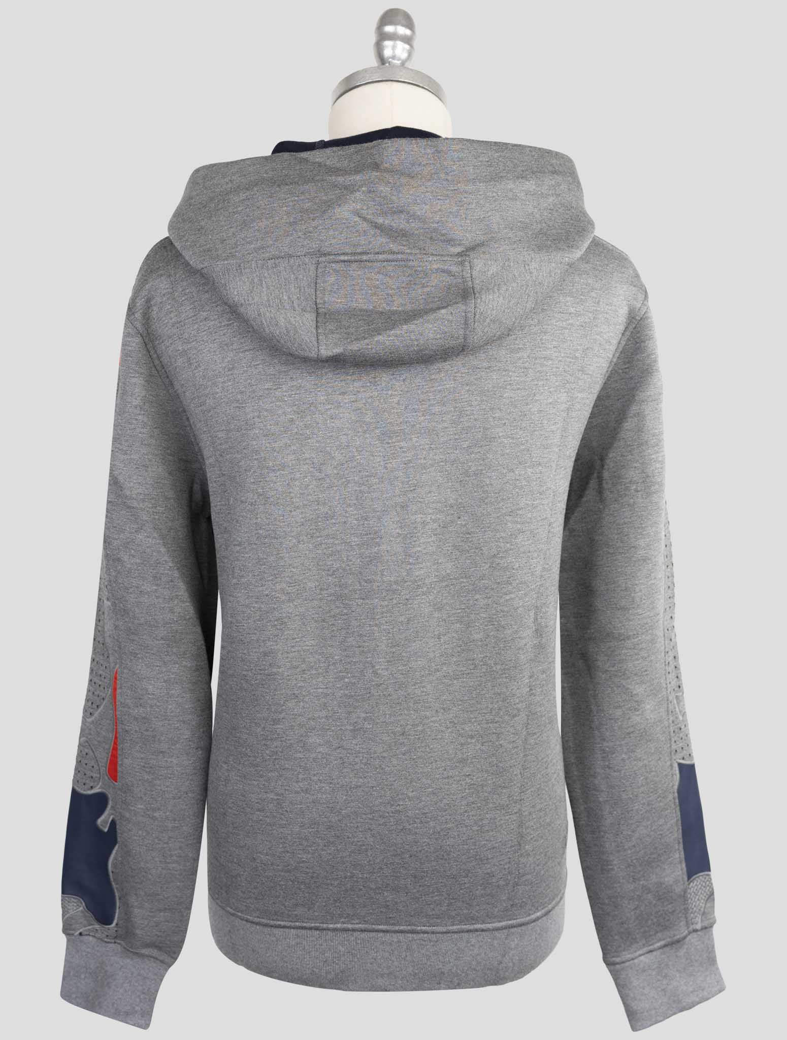 Kiton Knt Gray Viscose Ea Sweater Hoodie