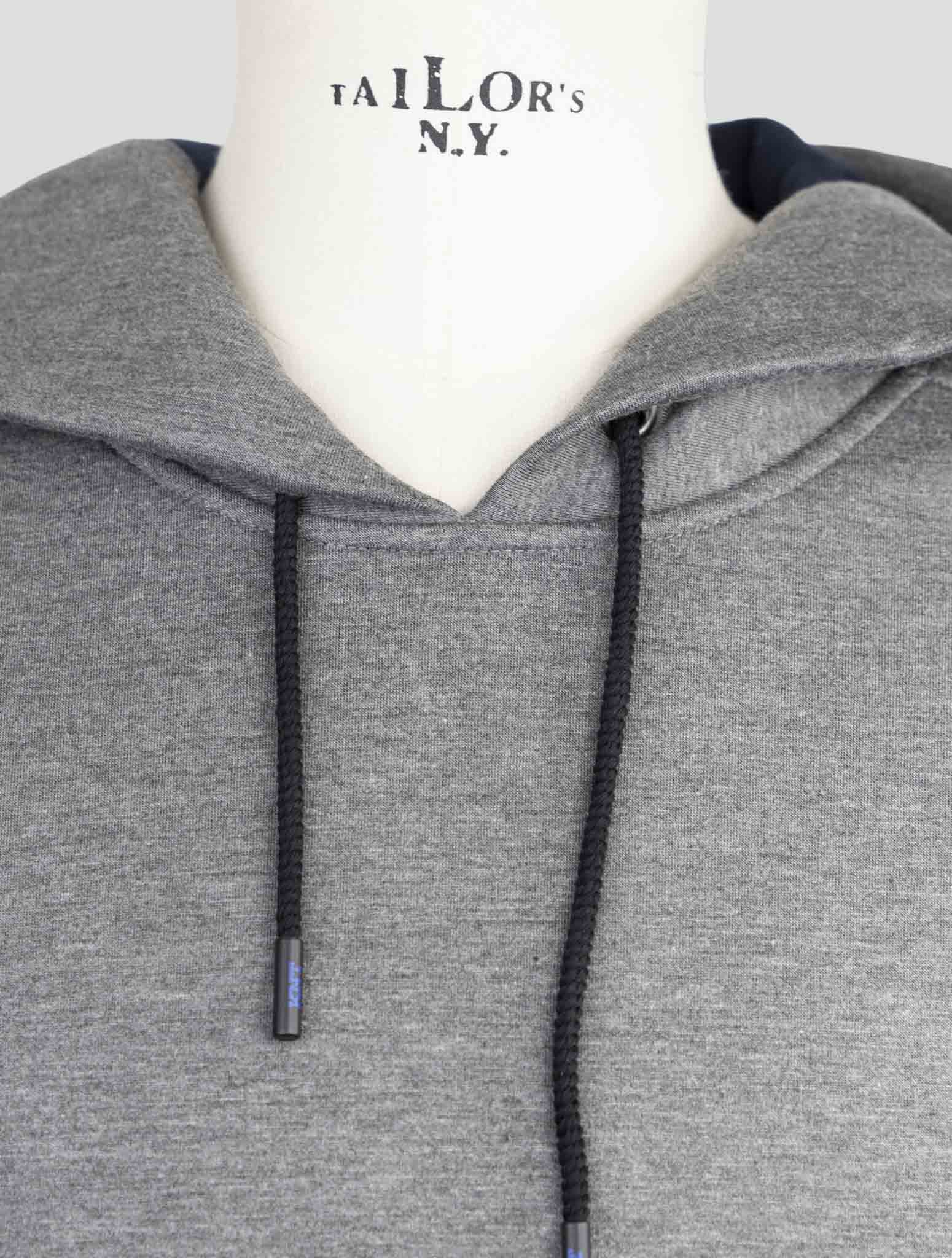 Kiton Knt Gray Viscose Ea Sweater Hoodie