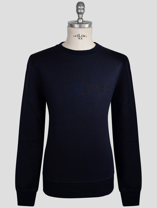 Kiton Knt Blue Viscose Ea Sweater Crewneck
