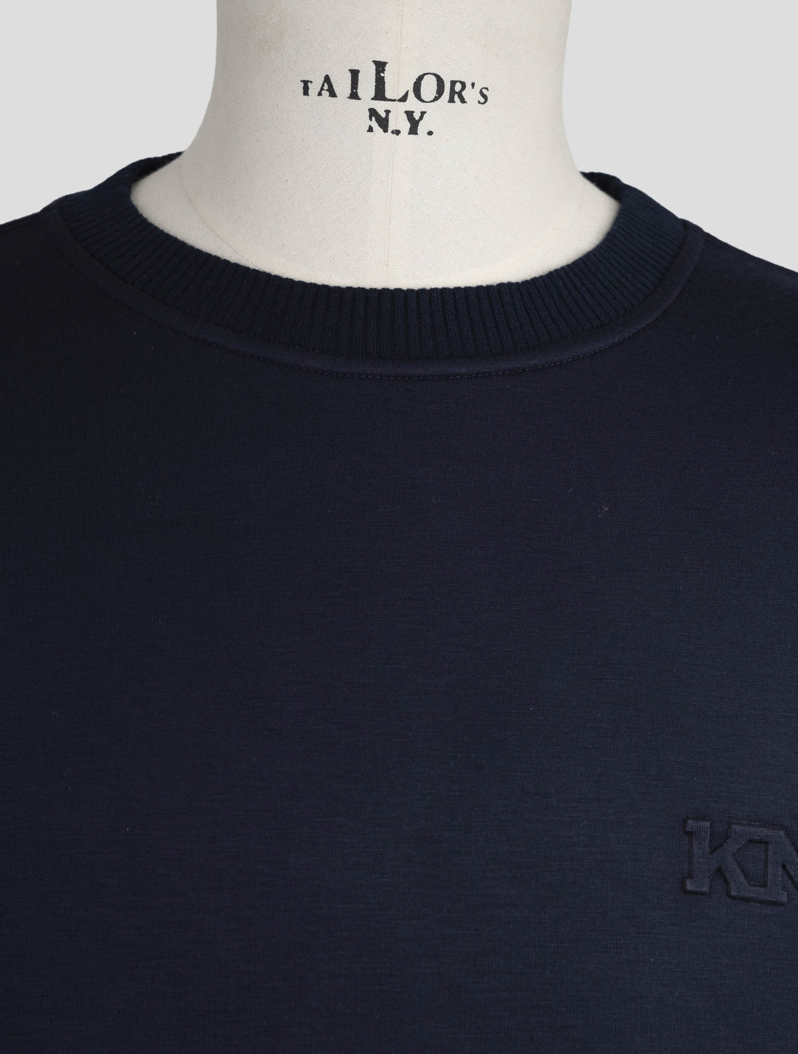 Kiton Knt Blue Viscose Ea Sweater Crewneck