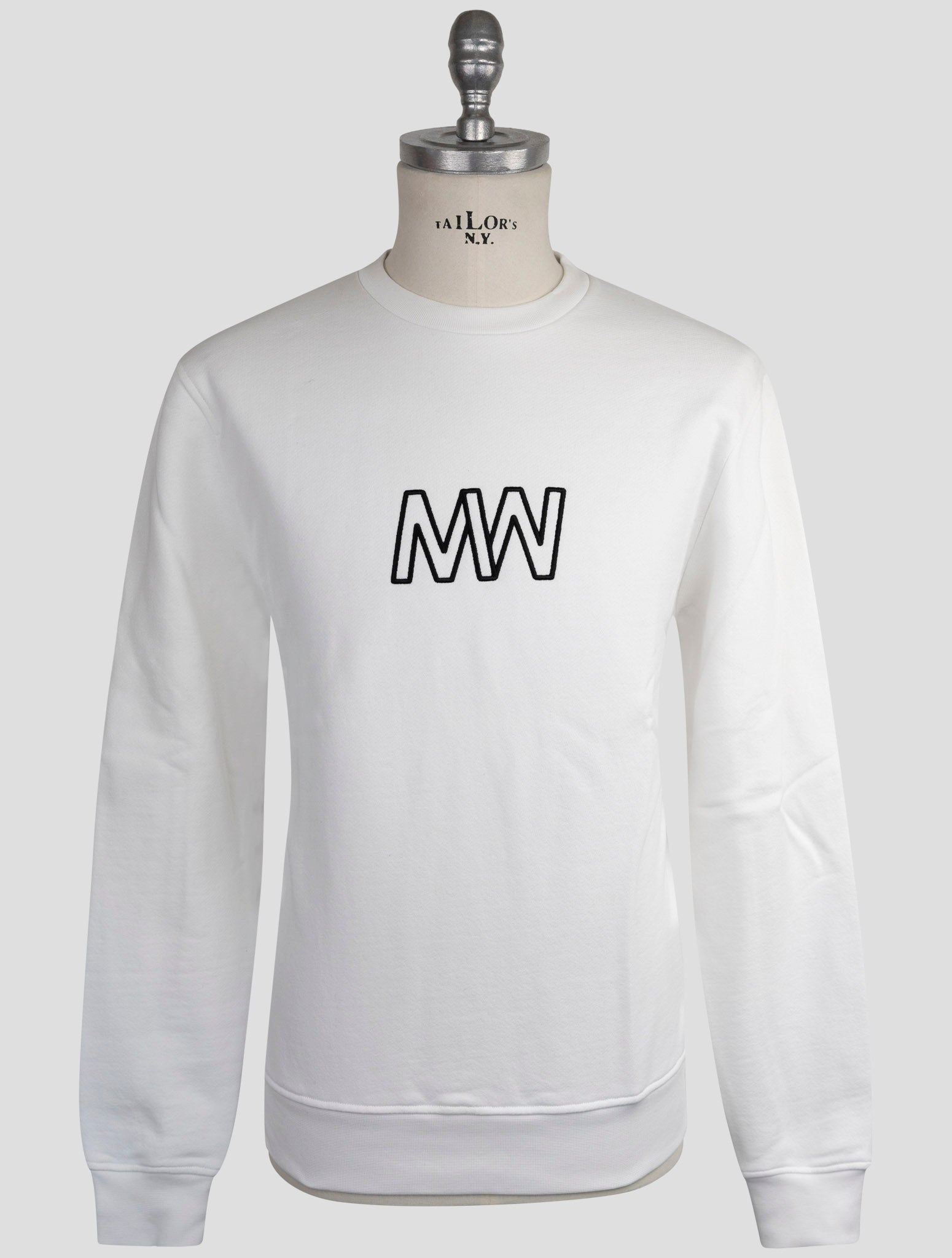 Kiton Knt White Cotton Sweater Crewneck