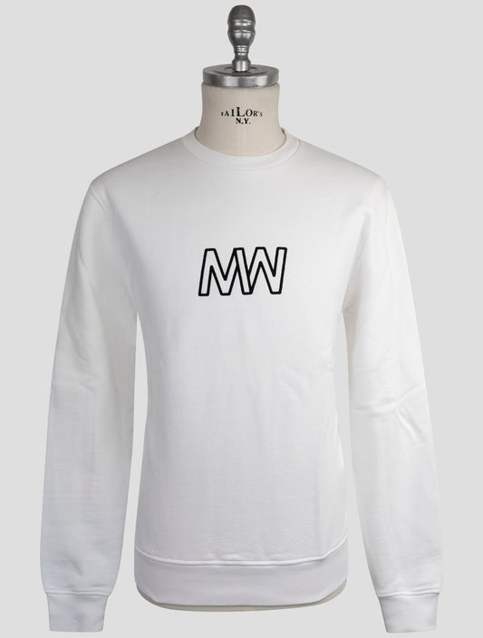 Kiton Knt White Cotton Sweater Crewneck