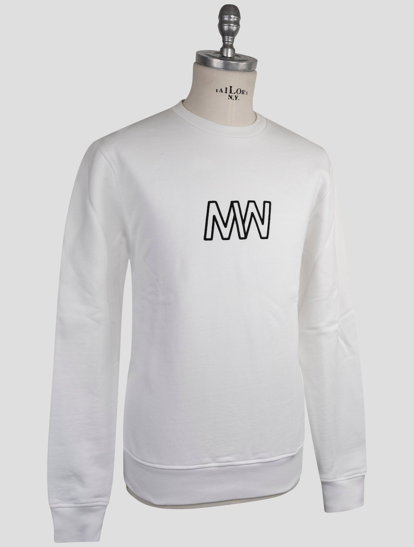 Kiton Knt White Cotton Sweater Crewneck