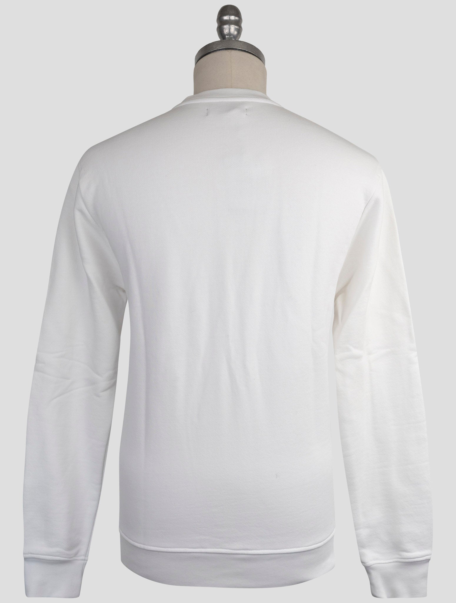Kiton Knt White Cotton Sweater Crewneck