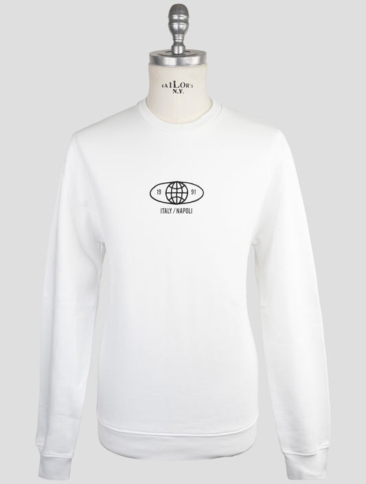 Kiton Knt White Cotton Sweater Crewneck