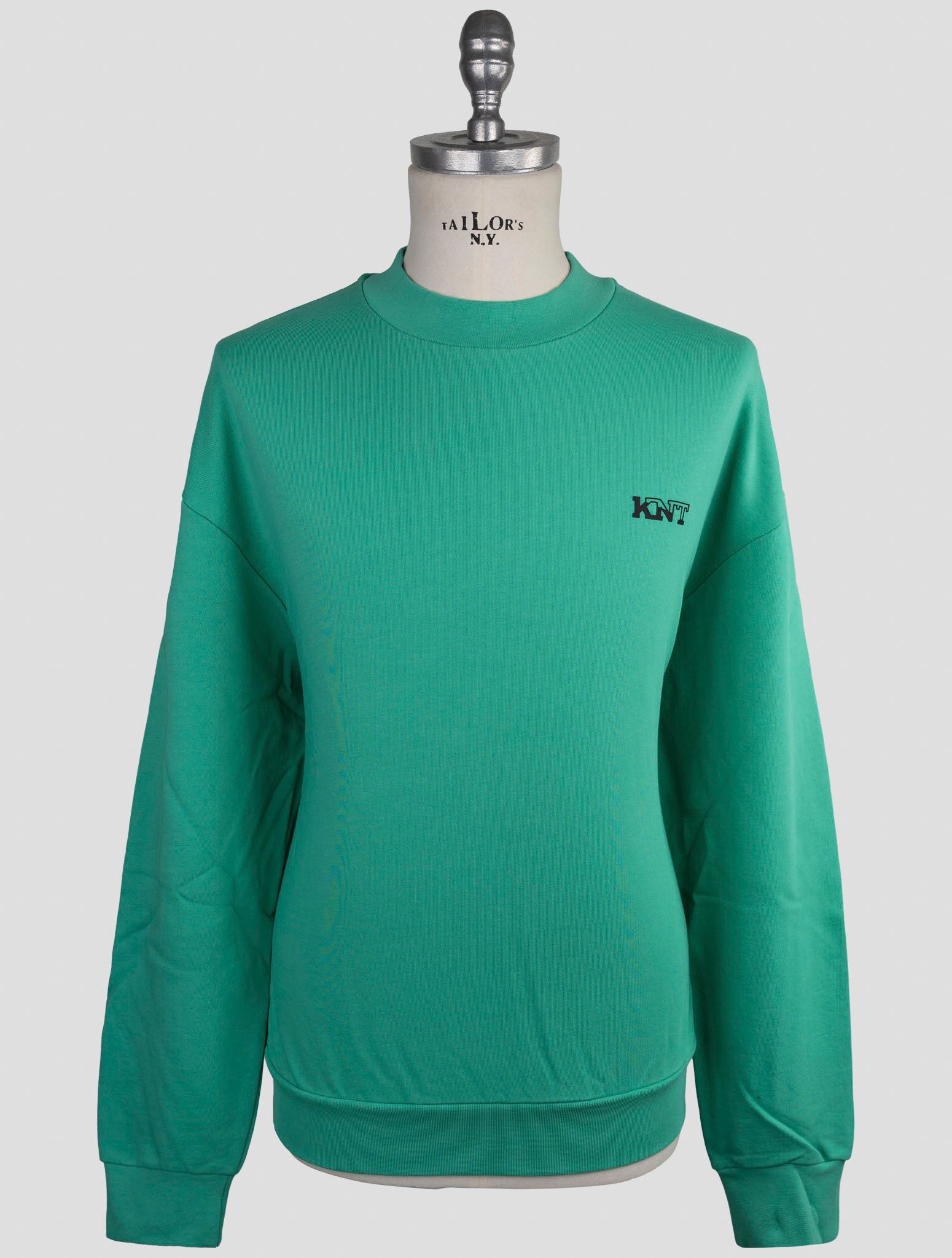Kiton Knt Green Cotton Sweater Crewneck