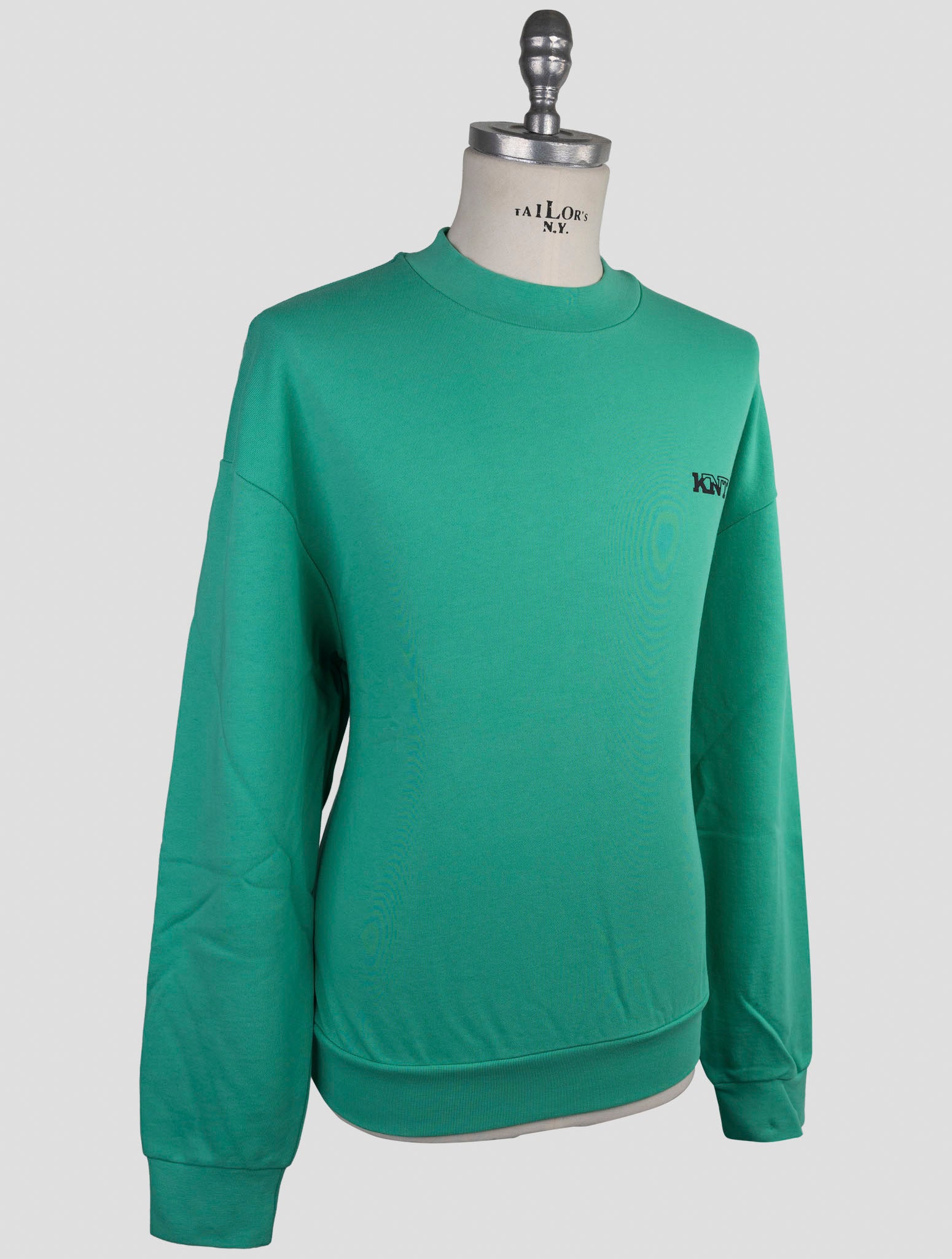 Kiton Knt Green Cotton Sweater Crewneck