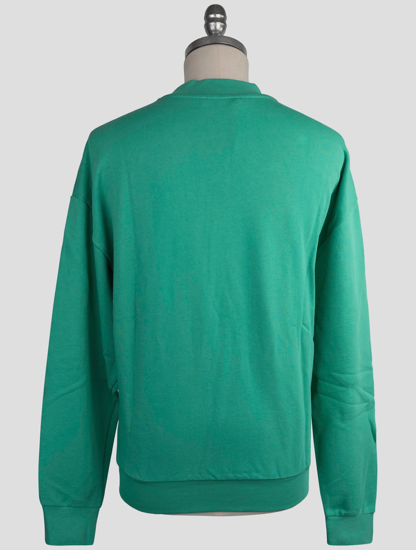 Kiton Knt Green Cotton Sweater Crewneck