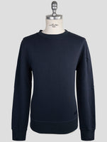 Kiton Knt Blue Cotton Sweater Crewneck