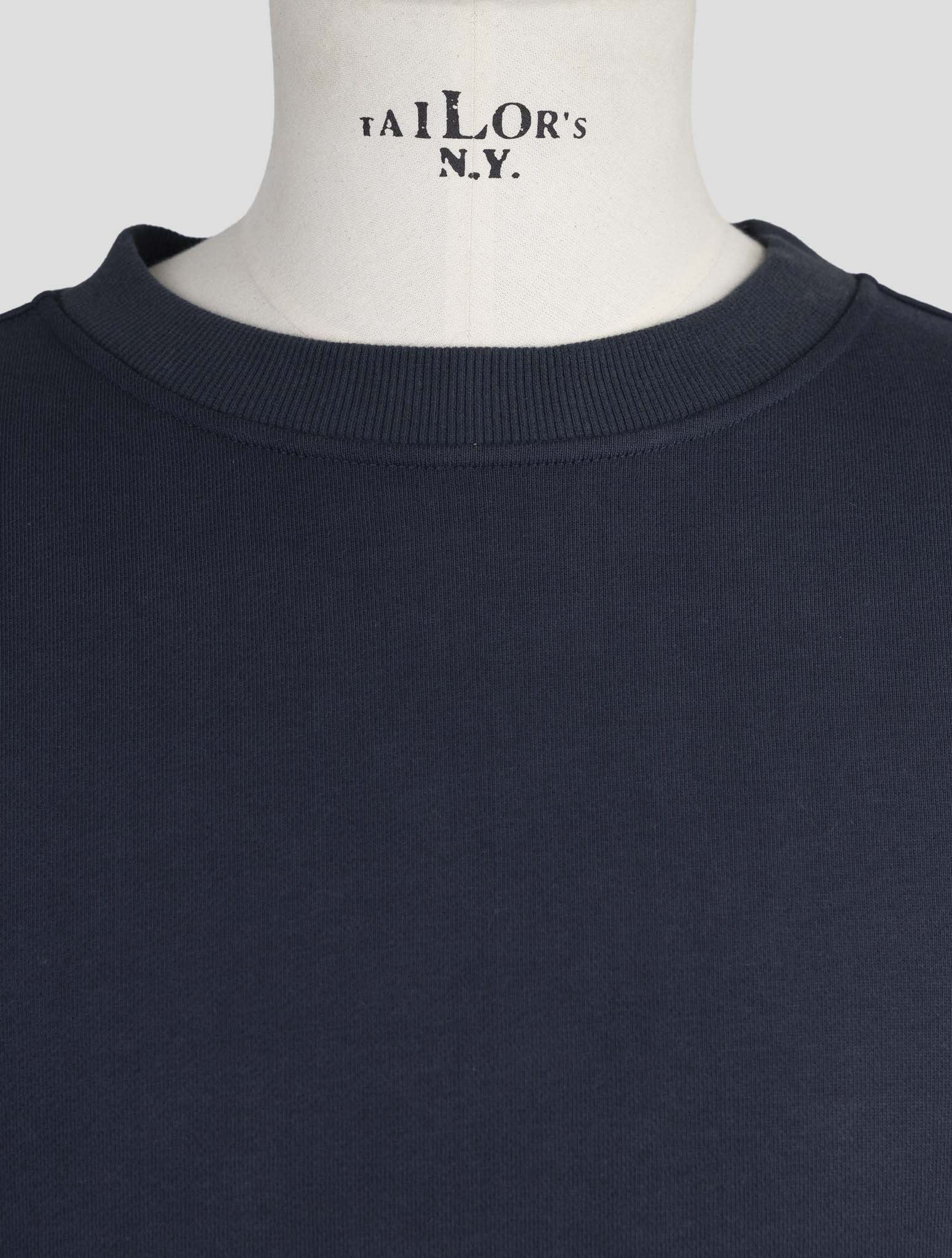 Kiton Knt Blue Cotton Sweater Crewneck
