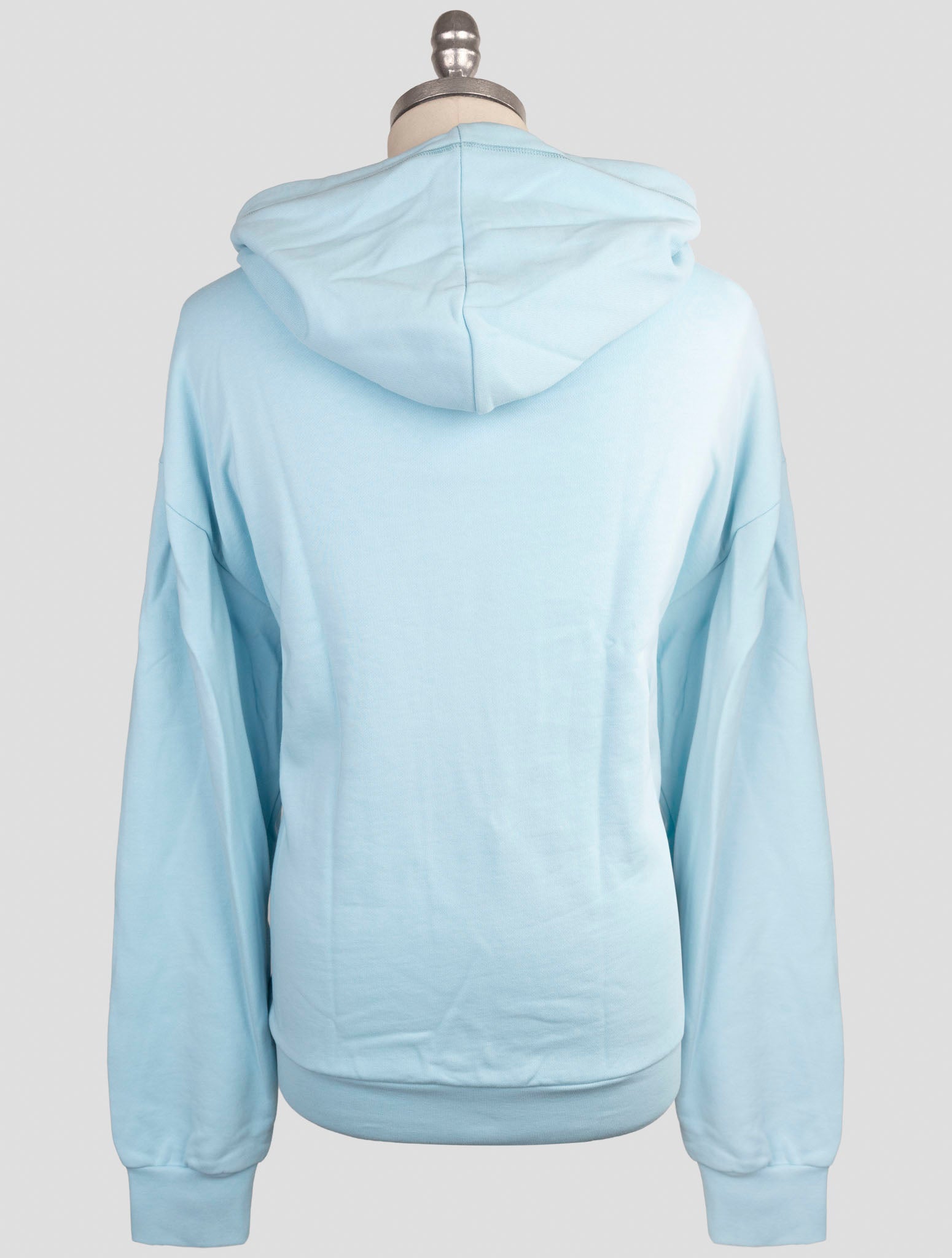 Kiton Knt Light Blue Cotton Sweater Hoodie