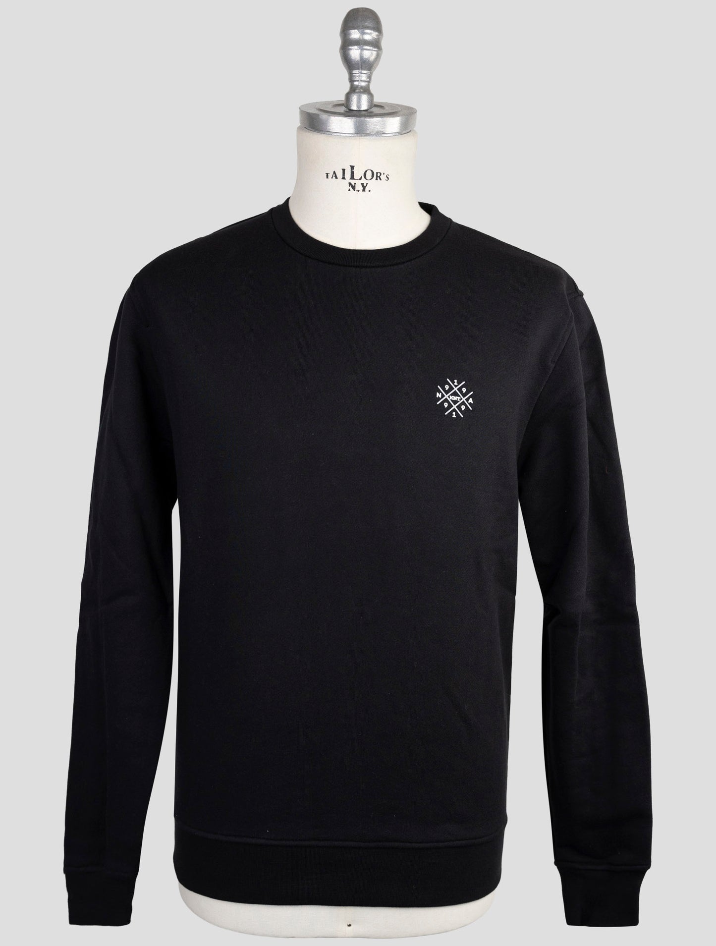Kiton Knt Black Cotton Sweater Crewneck