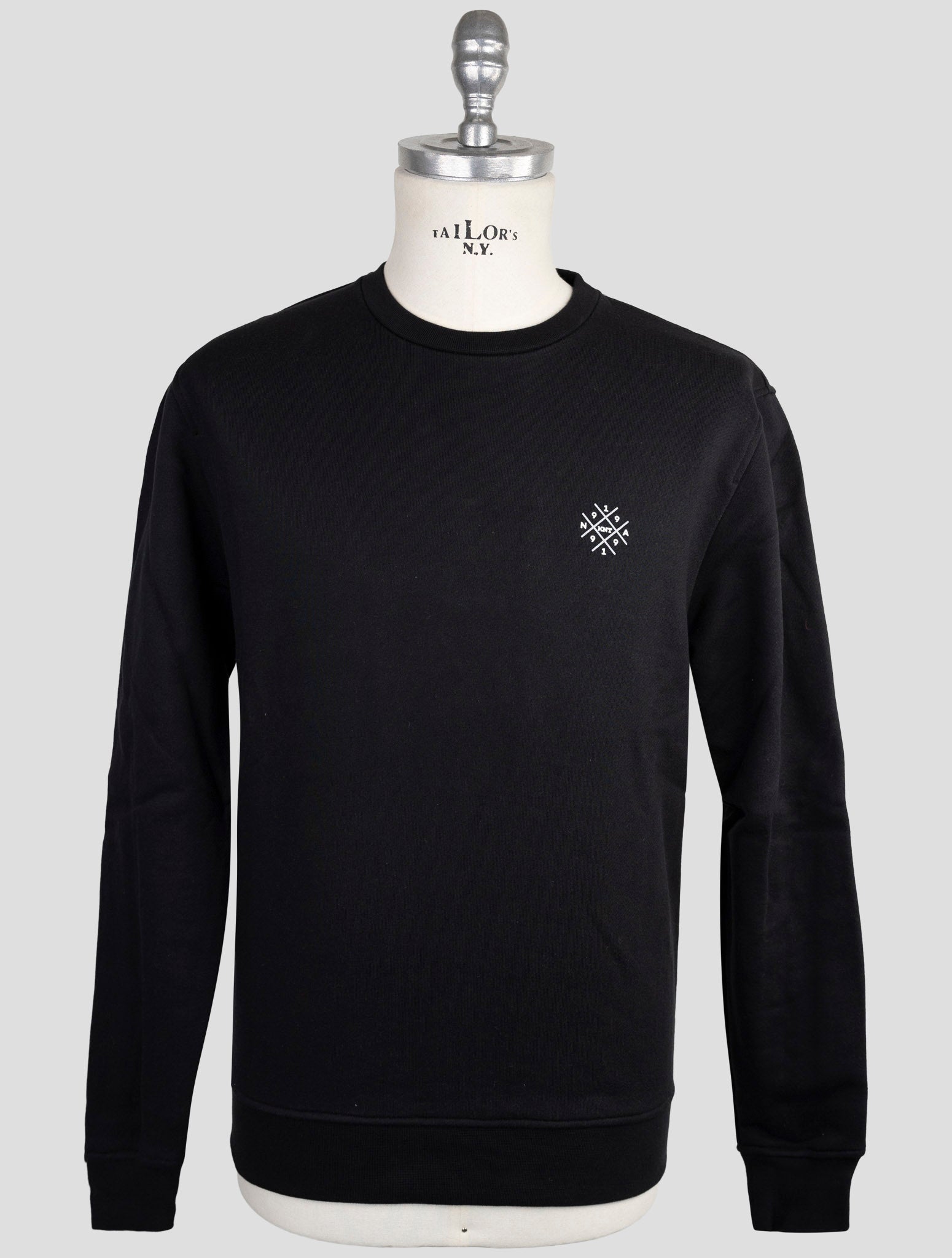 Kiton Knt Black Cotton Sweater Crewneck