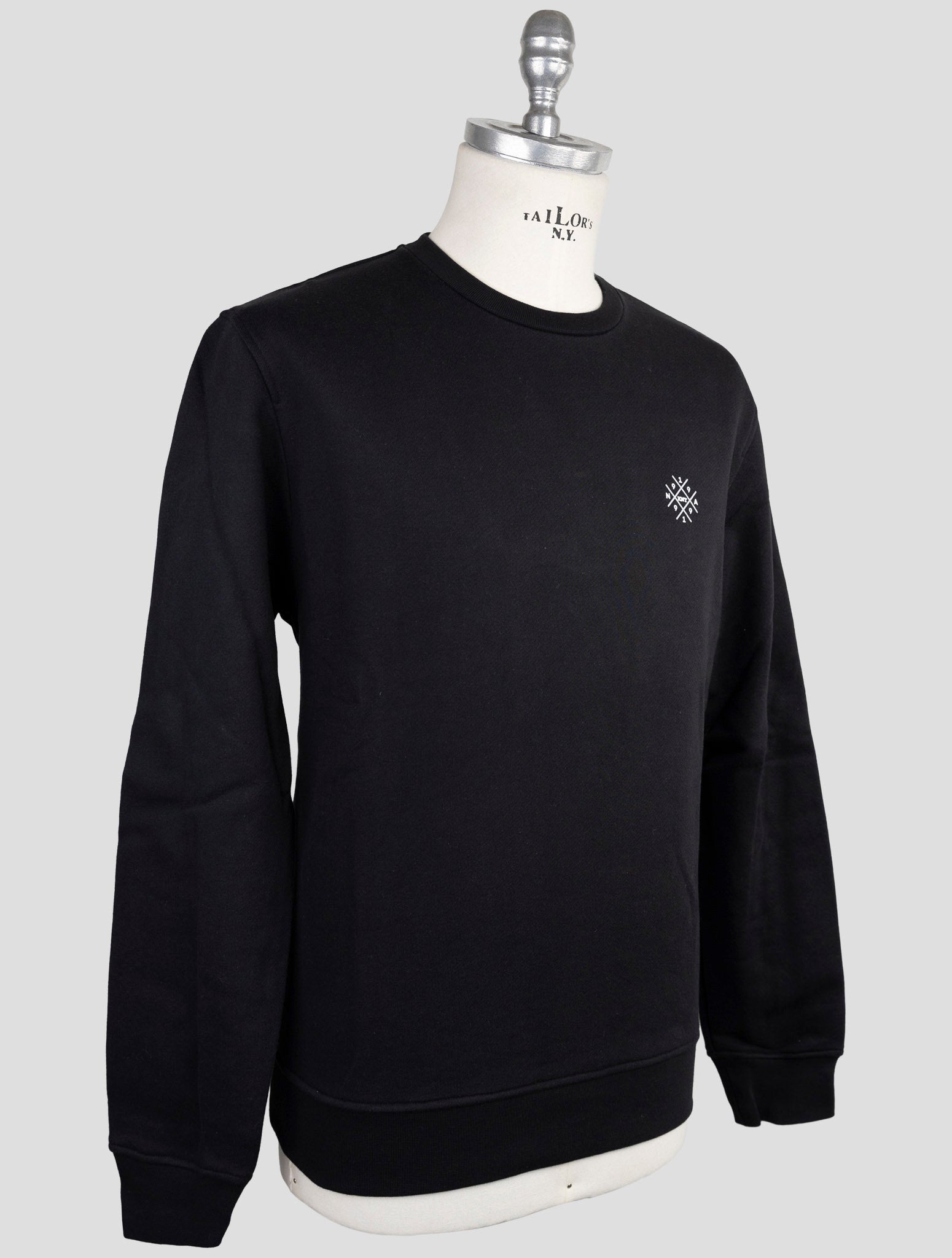 Kiton Knt Black Cotton Sweater Crewneck