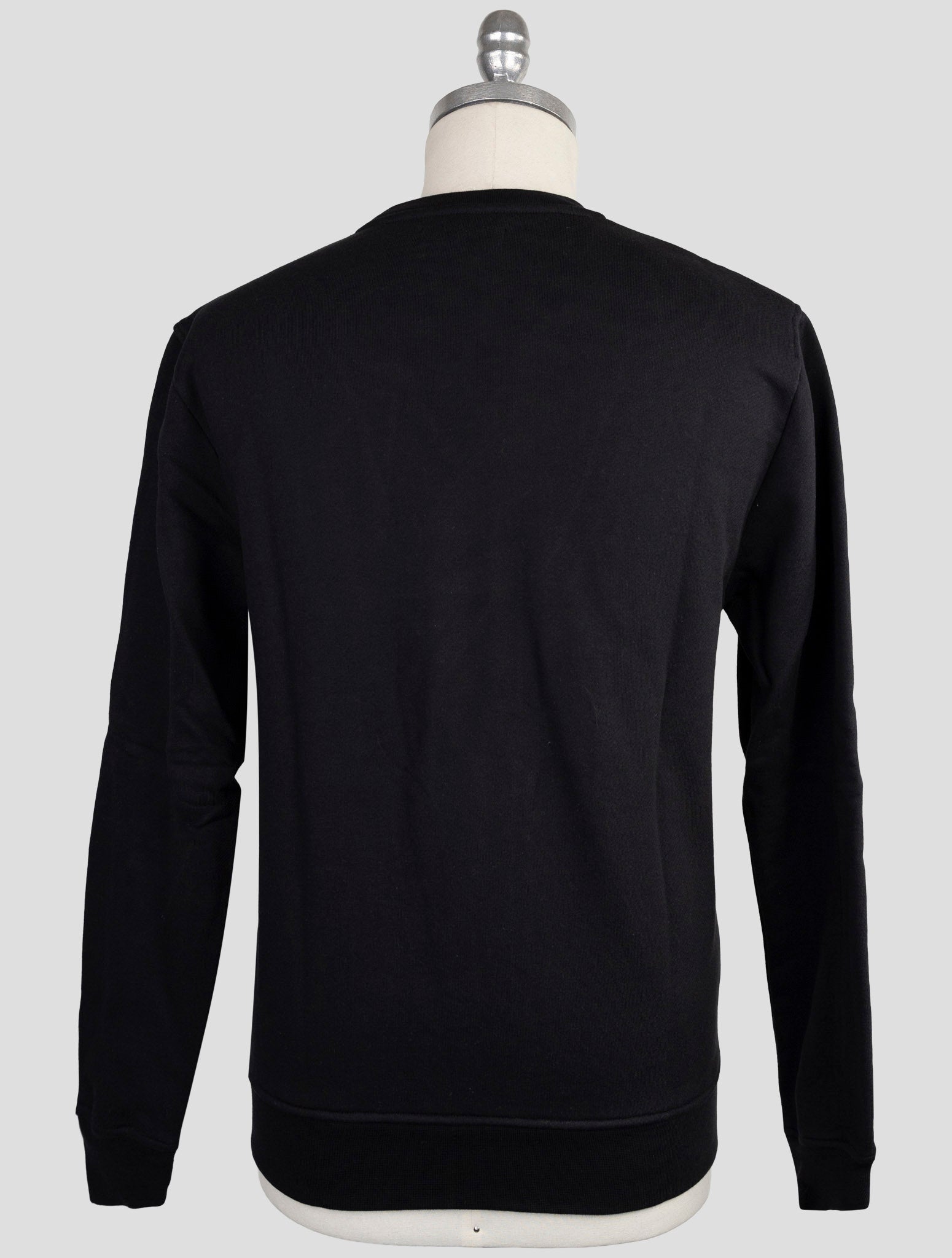 Kiton Knt Black Cotton Sweater Crewneck