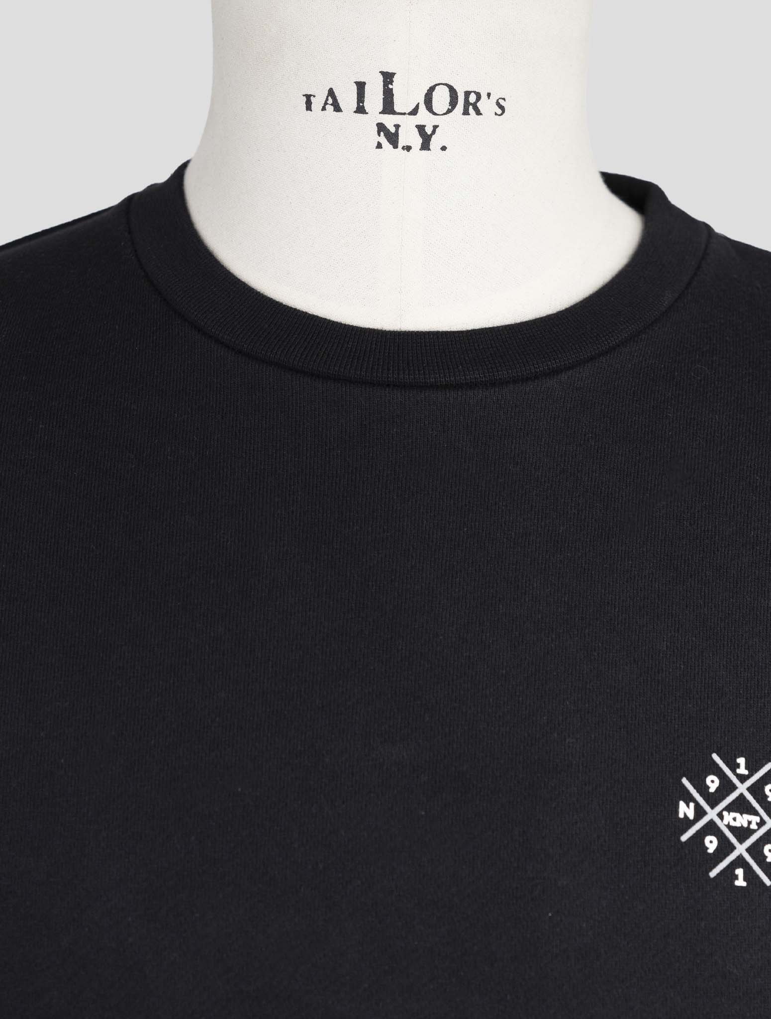 Kiton Knt Black Cotton Sweater Crewneck