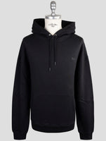 Kiton Knt Black Cotton Sweater Hoodie