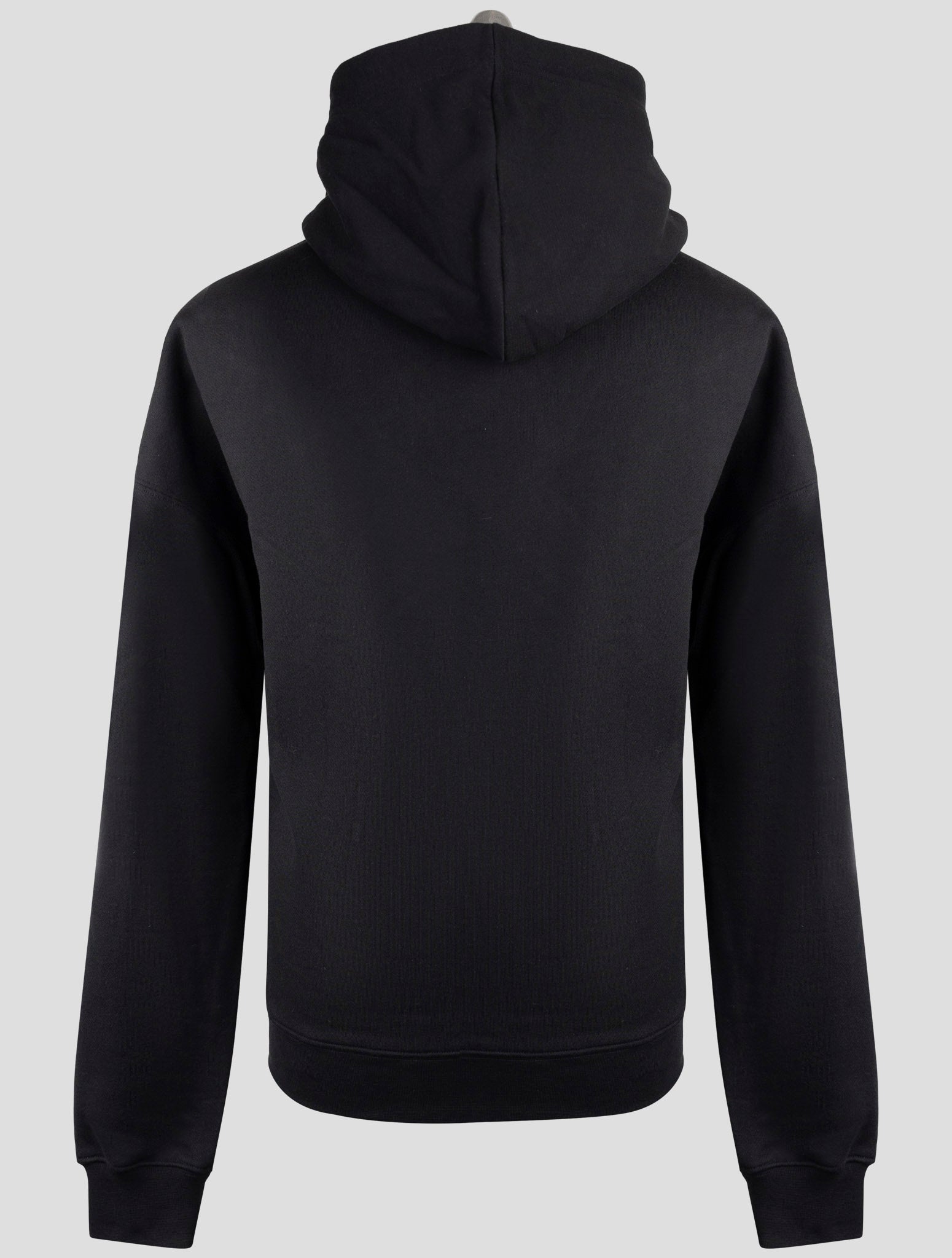 Kiton Knt Black Cotton Sweater Hoodie