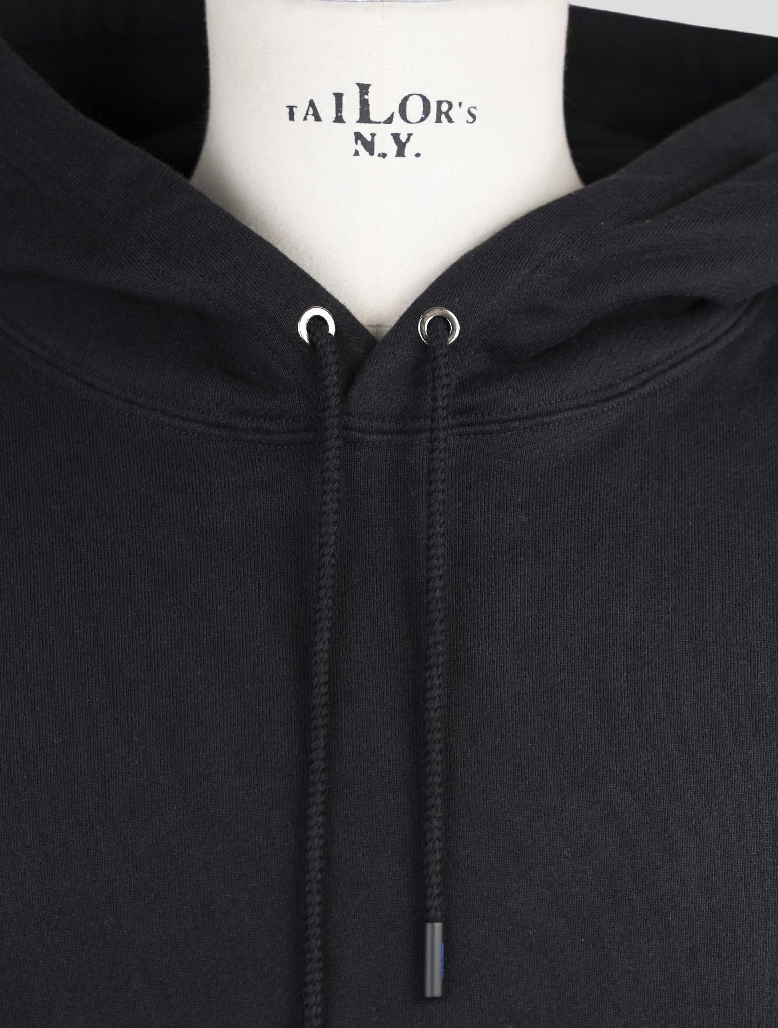 Kiton Knt Black Cotton Sweater Hoodie