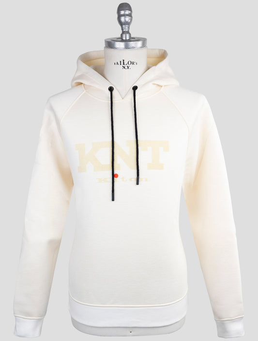 Kiton Knt White Viscose Ea Sweater Hoodie