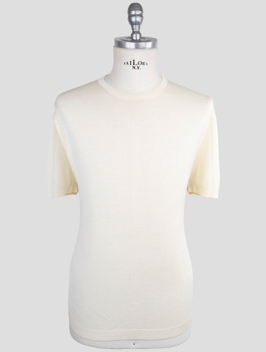 Kiton Knt White Silk T-Shirt