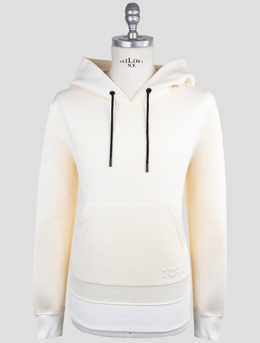 Kiton Knt White Viscose Ea Sweater Hoodie