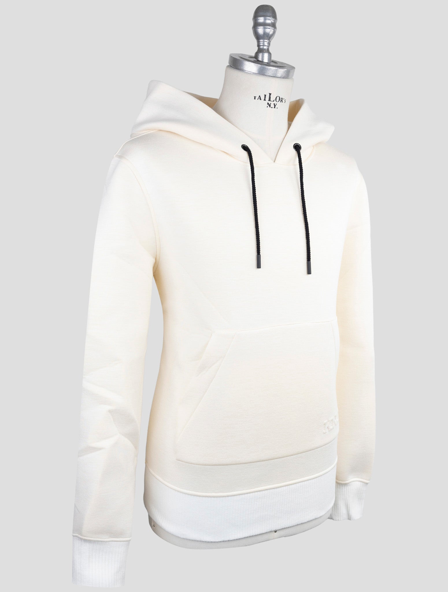Kiton Knt White Viscose Ea Sweater Hoodie