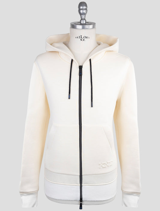 Kiton Knt White Viscose Ea Sweater Full Zip