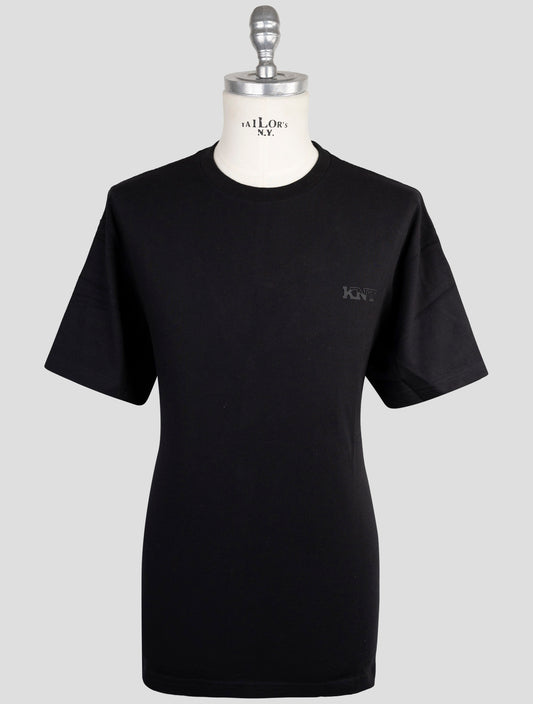 Kiton Knt Black Cotton T-Shirt