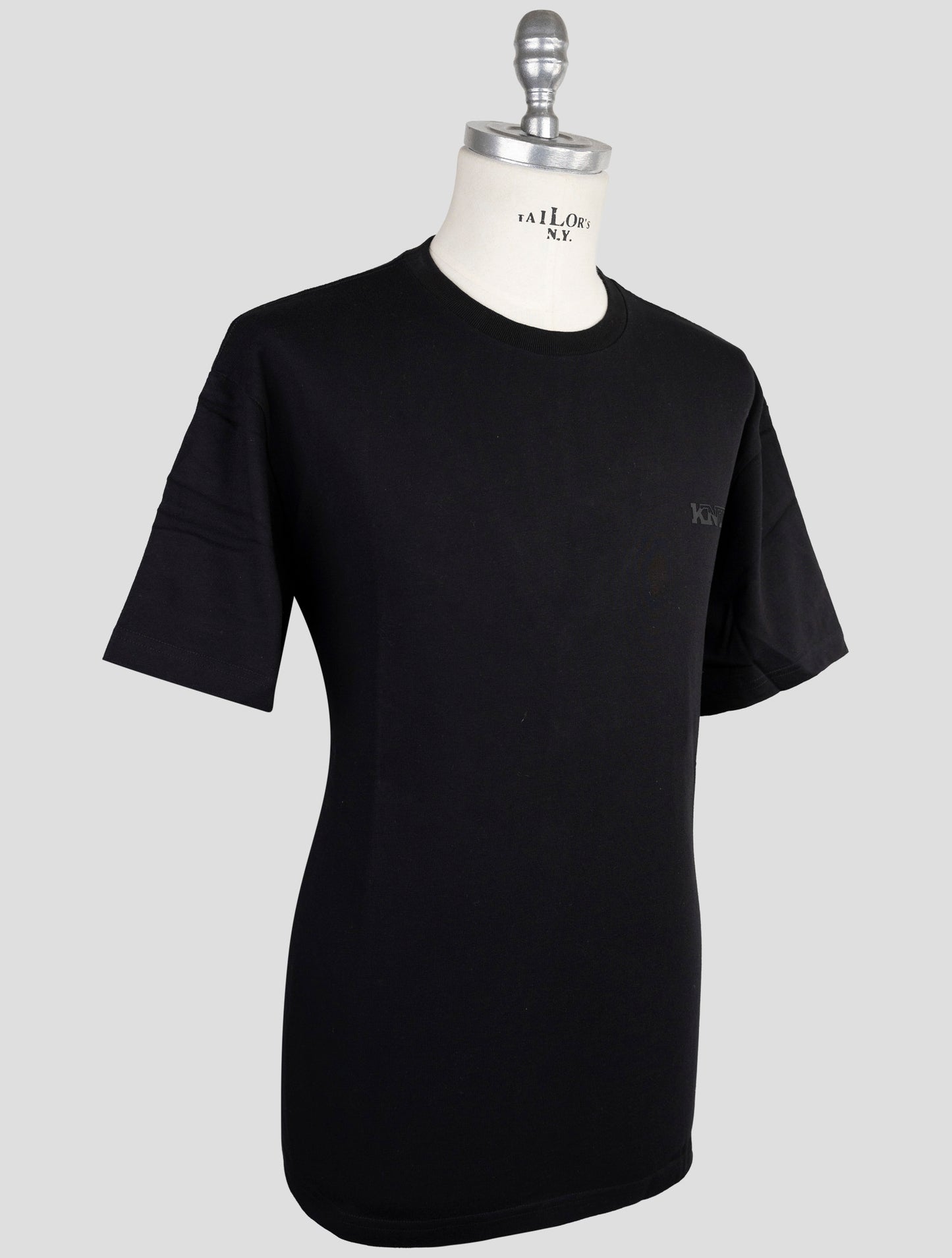 Kiton Knt Black Cotton T-Shirt