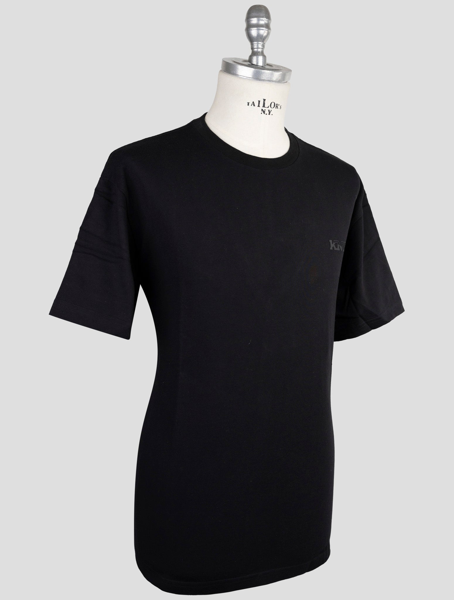 Kiton Knt Black Cotton T-Shirt