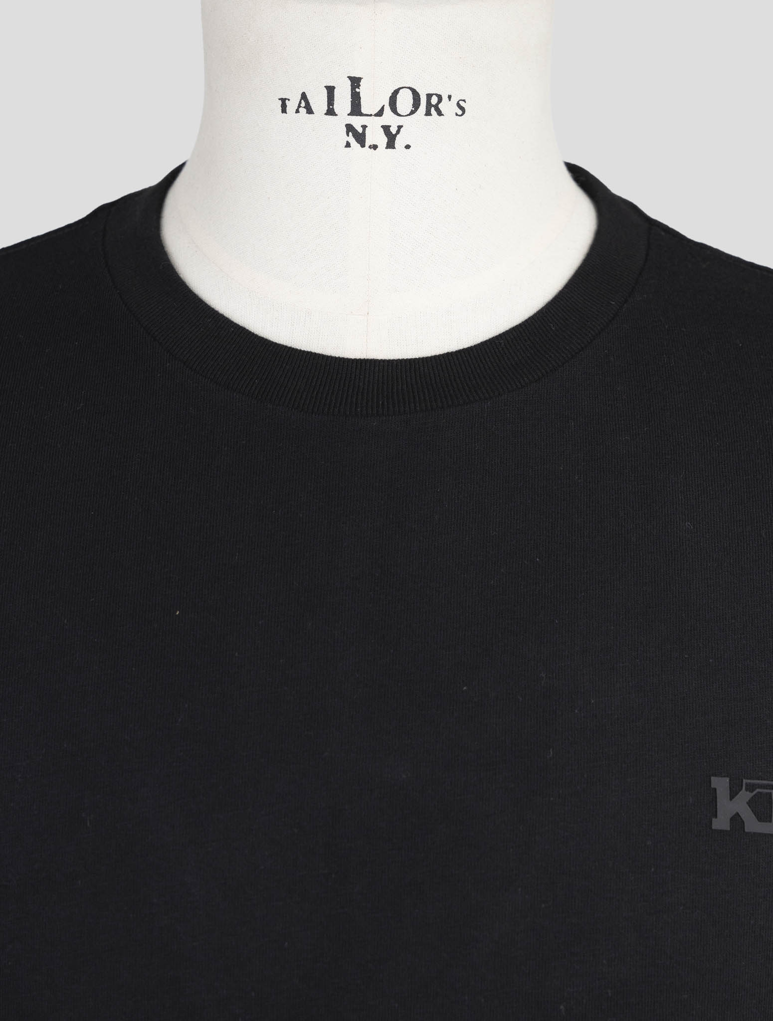 Kiton Knt Black Cotton T-Shirt