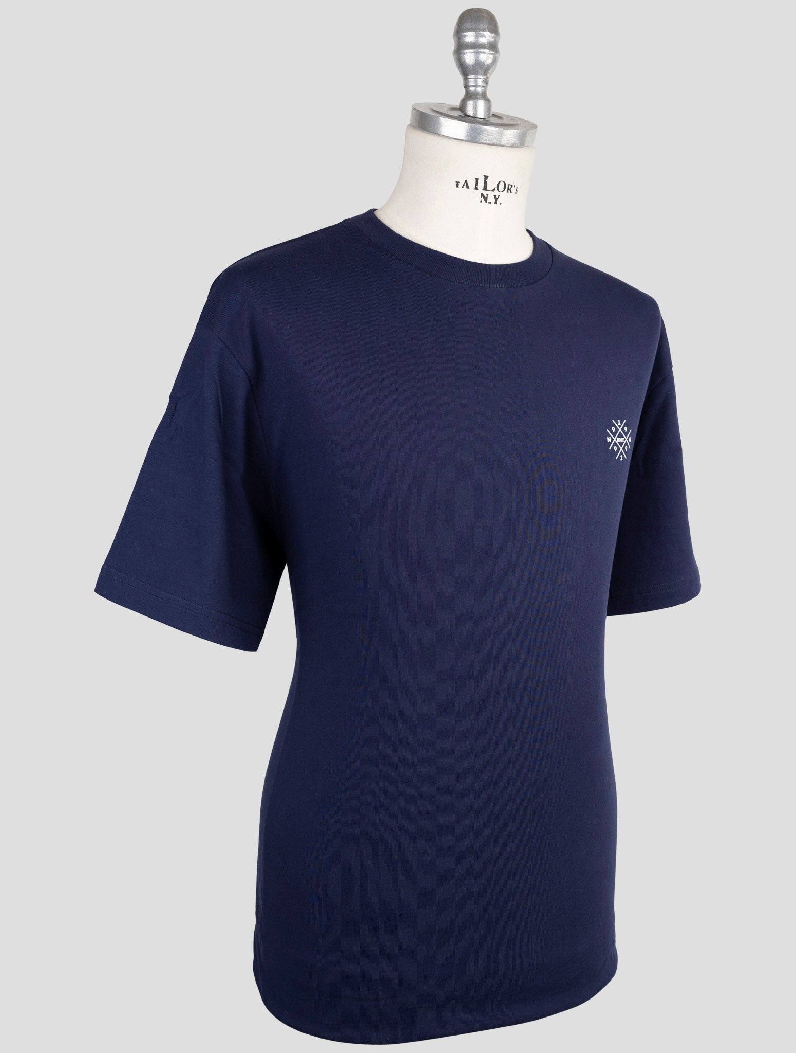 Kiton Knt Blue Cotton T-Shirt
