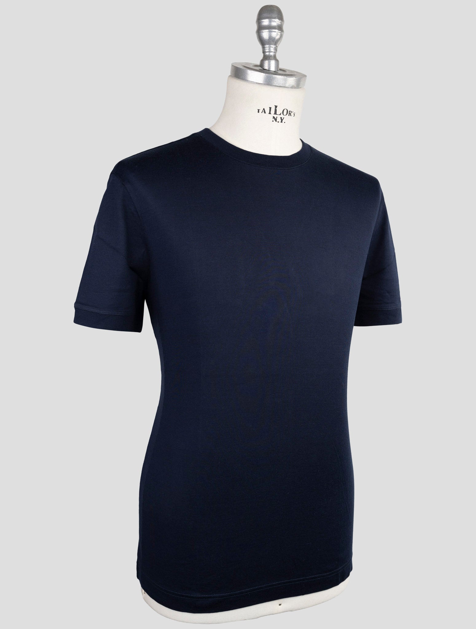 Kiton Knt Blue Cotton T-Shirt