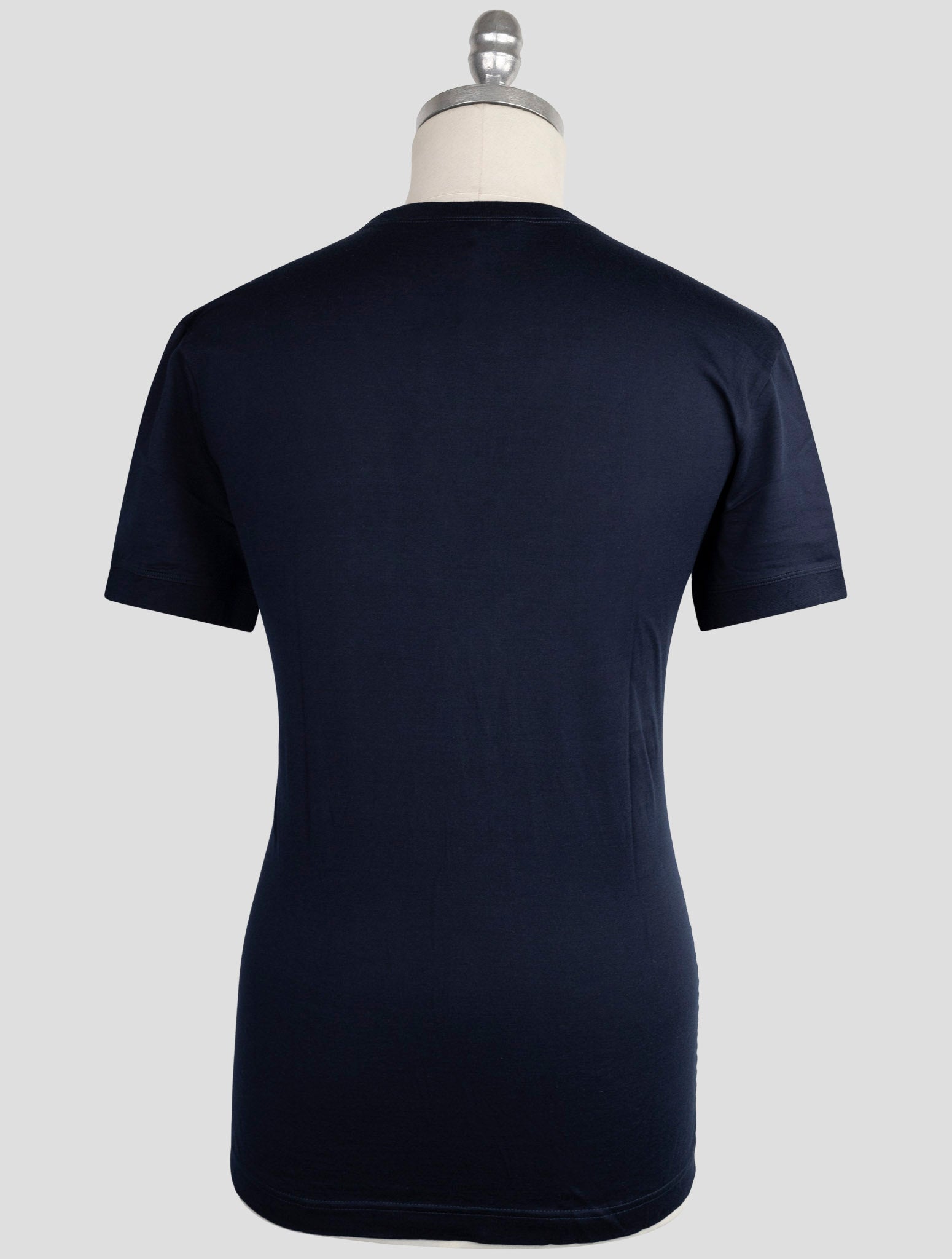 Kiton Knt Blue Cotton T-Shirt