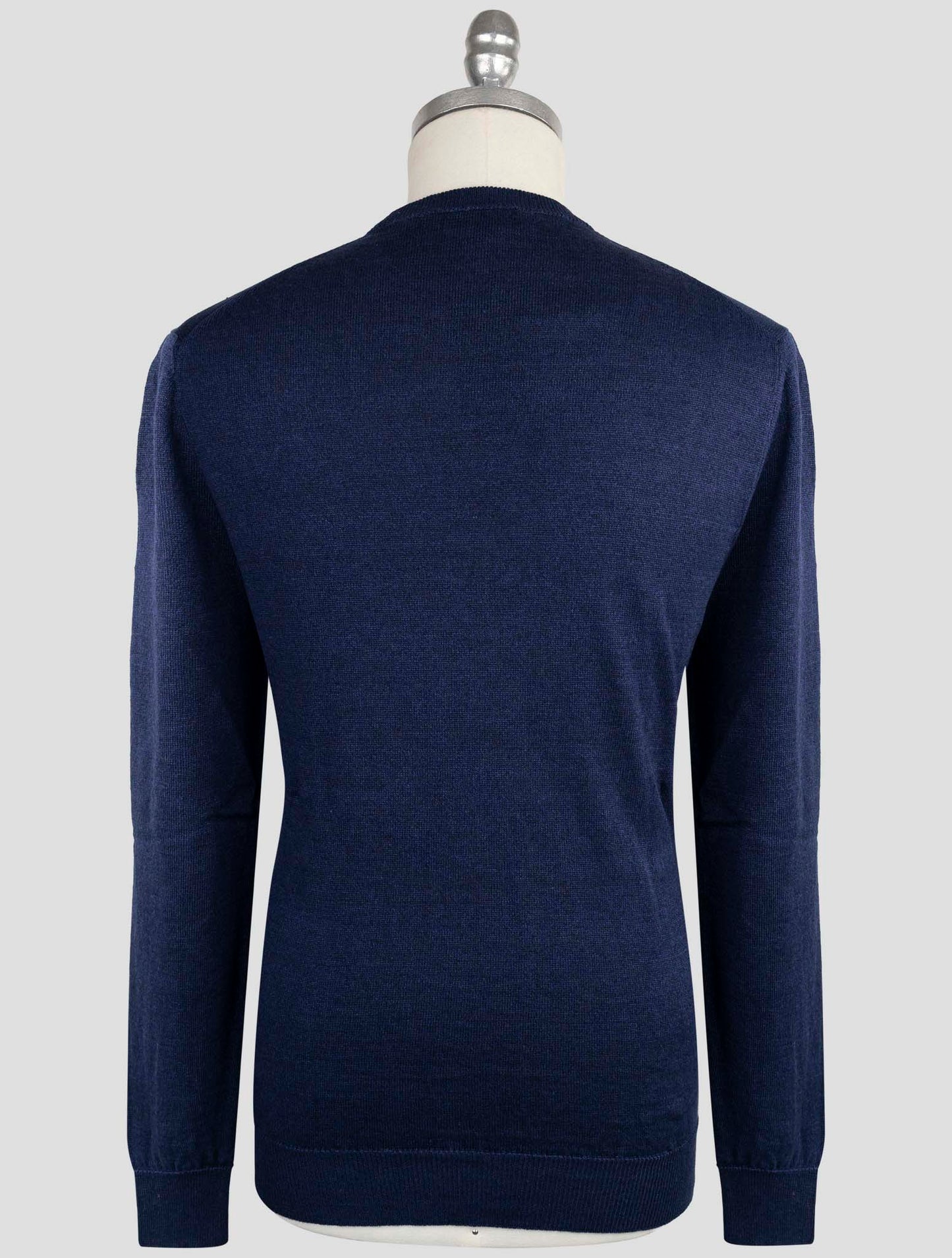 Kiton Knt Blue Linen Cotton Sweater Crewneck