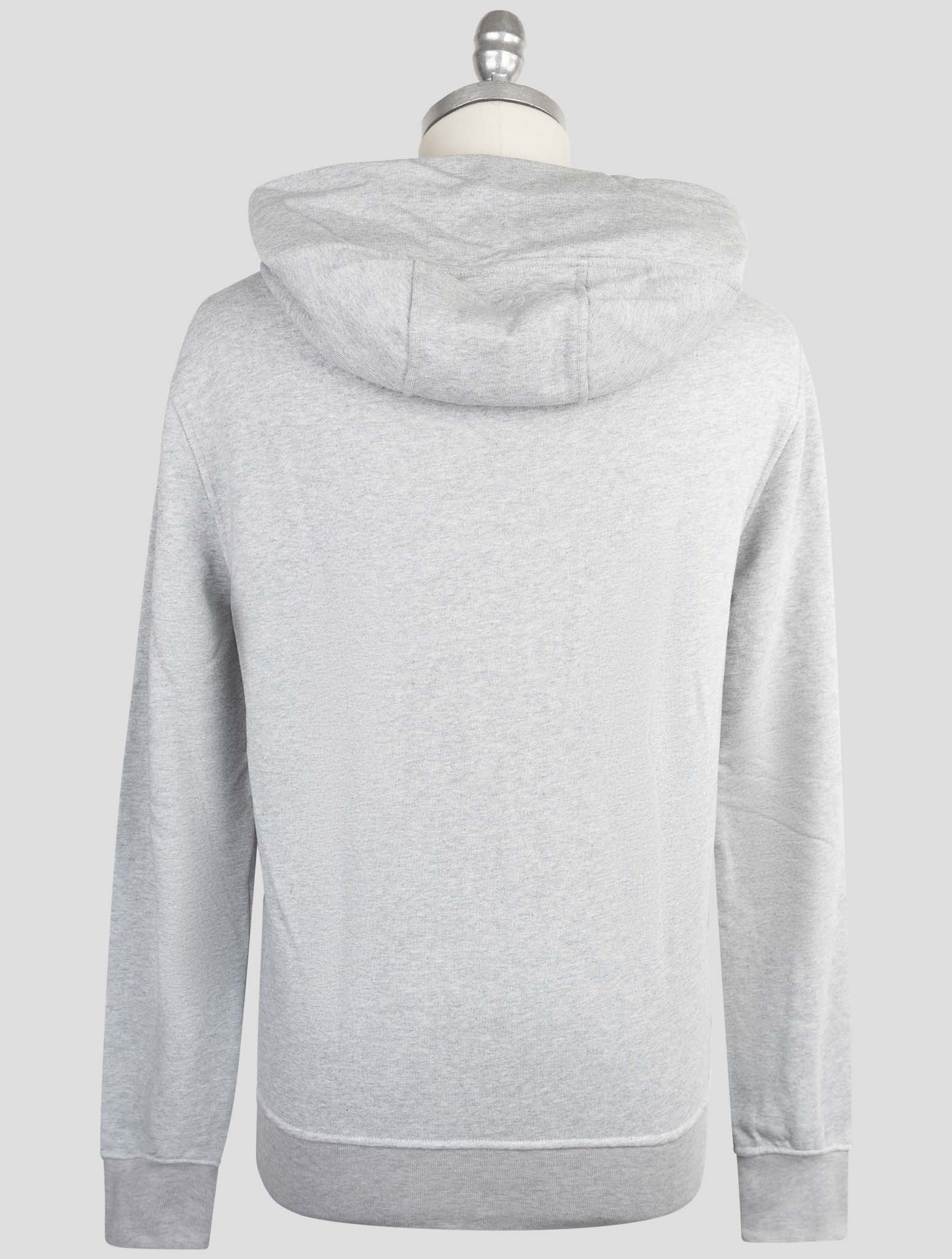 Kiton Knt Gray Cotton Sweater Full Zip