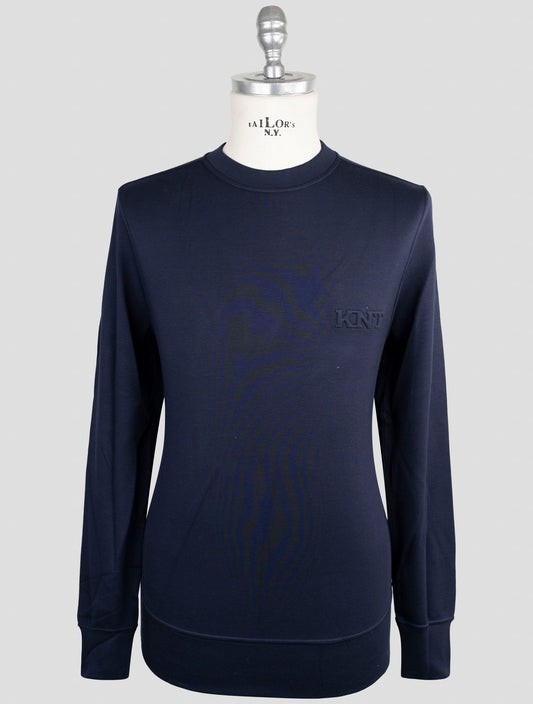 Kiton Knt Blue Viscose Ea Sweater Crewneck