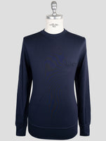 Kiton Knt Blue Viscose Ea Sweater Crewneck